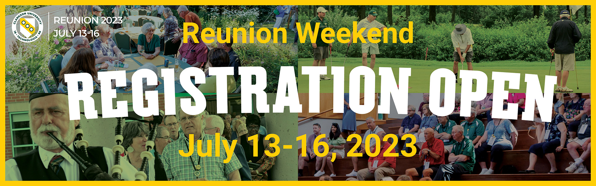 Reunion Weekend July 13-16, 2023 - Registration Open.